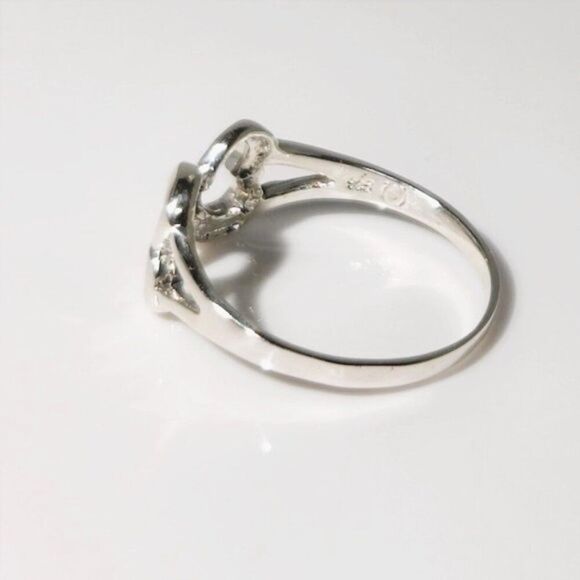 Infinity Hearts Ring in Sterling Silver Ring Size 5 - Picture 6 of 8